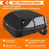 Adnoom Car Roof Bag 100% Waterproof Rooftop Cargo Carrier, 16 Cu Ft Car Luggage Storage Bag, Soft Sided Car Top Carrier Bag Black, Orange