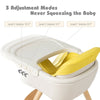 Babyjoy 3 in 1 Convertible Wooden High Chair Baby Toddler W/ Cushion Yellow