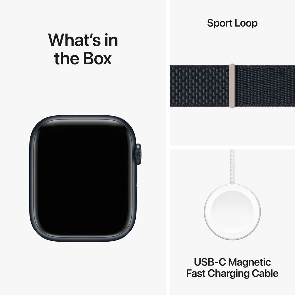 Apple Watch Series 9 GPS + Cellular 45Mm Midnight Aluminum Case with Midnight Sport Loop