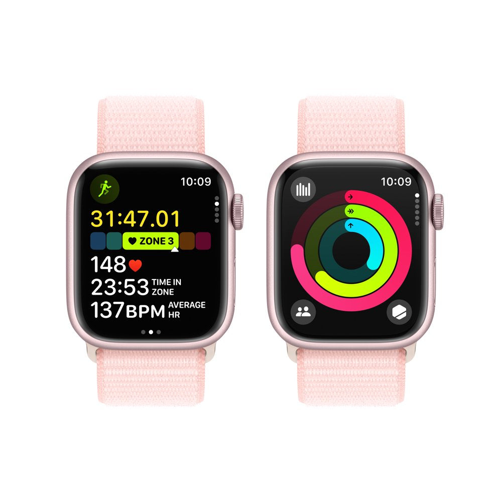 Apple Watch Series 9 GPS 41Mm Pink Aluminum Case with Light Pink Sport Loop