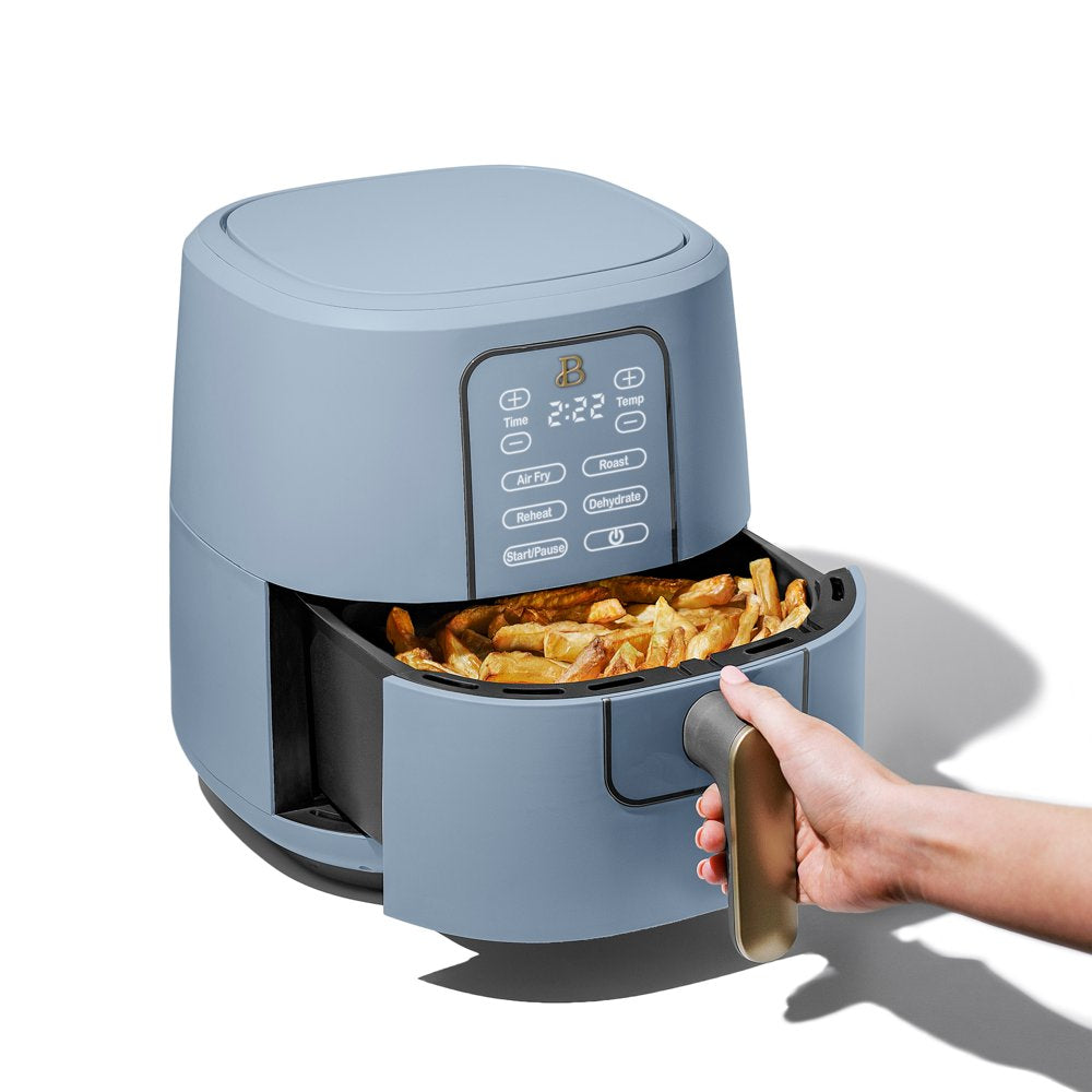 Beautiful 6 Qt Air Fryer with Turbocrisp Technology and Touch-Activated Display, Cornflower Blue by Drew Barrymore