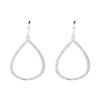 Believe by Brilliance Fine Silver Plated Cubic Zirconia Teardrop Wire Earring