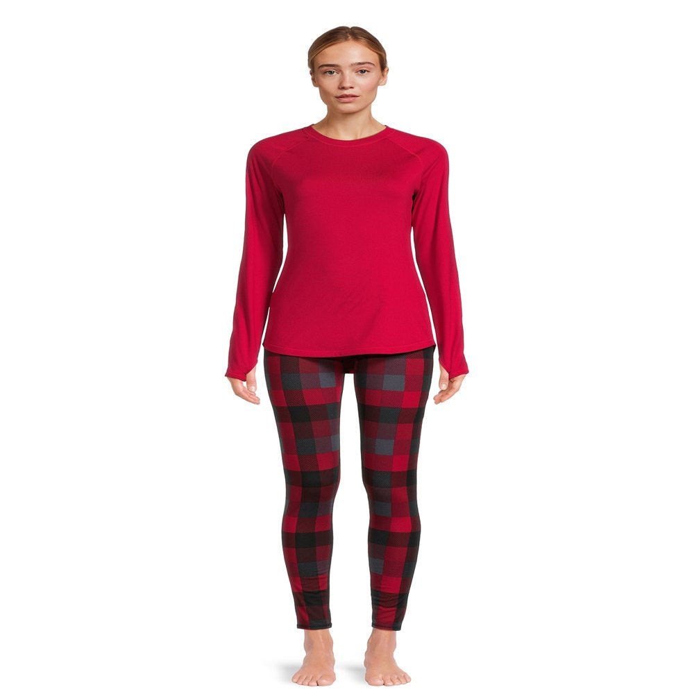 Climateright by Cuddl Duds Women&#039;S Base Layer Jersey Thermal Top and Leggings Set, 2-Piece, Sizes XS-XXL