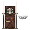 Barrington Billiards 90&quot; Ball and Claw Leg Pool Table with Cue Rack, Dartboard Set, Burgundy, New