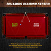 Barrington Billiards 90&quot; Ball and Claw Leg Pool Table with Cue Rack, Dartboard Set, Burgundy, New