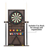 Barrington Billiards 90&quot; Ball and Claw Leg Pool Table with Cue Rack, Dartboard Set, Tan, New