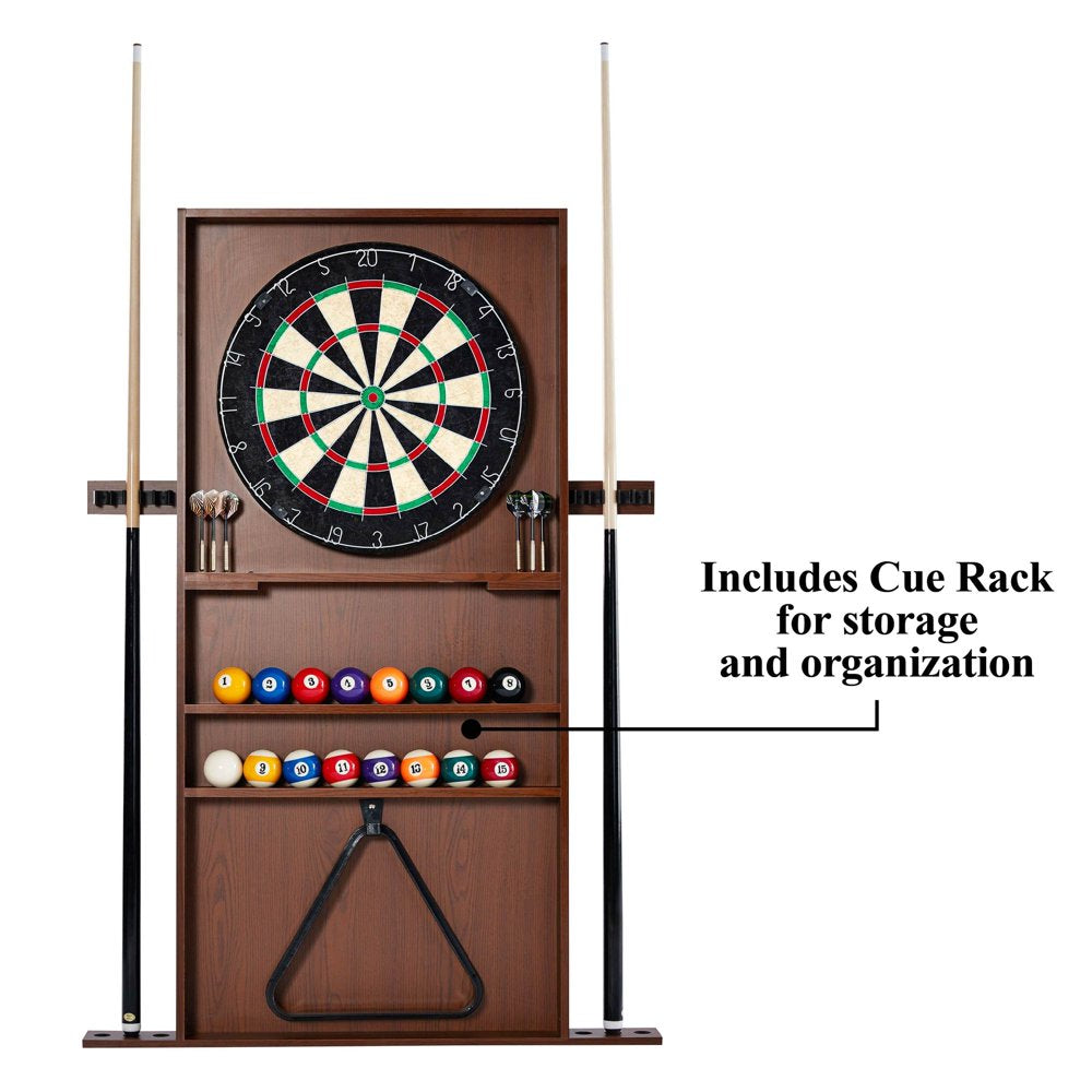 Barrington Billiards 90&quot; Ball and Claw Leg Pool Table with Cue Rack, Dartboard Set, Green, New