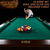 Barrington Billiards 90&quot; Ball and Claw Leg Pool Table with Cue Rack, Dartboard Set, Green, New