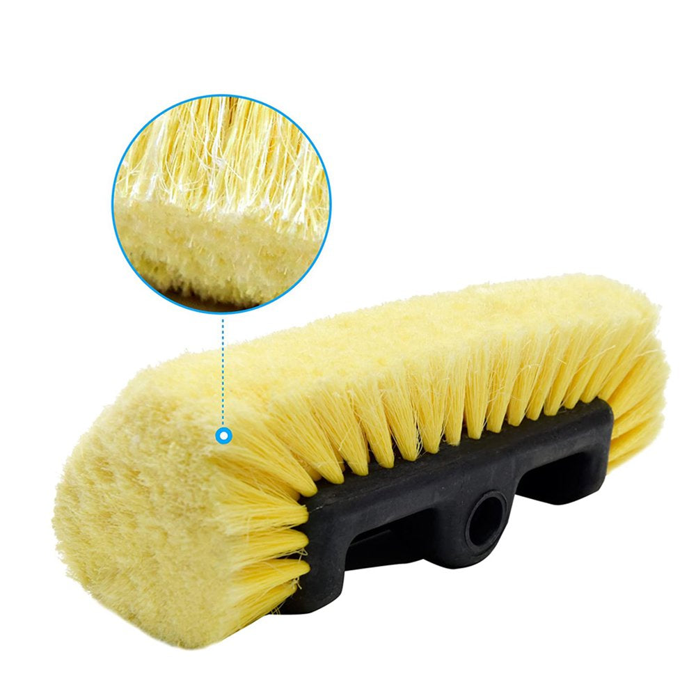 Carcarez Car Truck Boat RV 10&quot; Heavy-Duty Tri-Angle Wash Brush Head Soft Brush