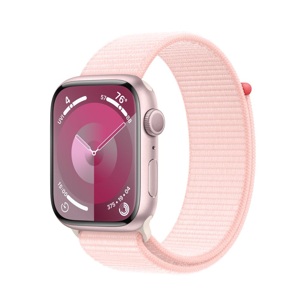 Apple Watch Series 9 GPS 45Mm Pink Aluminum Case with Light Pink Sport Loop