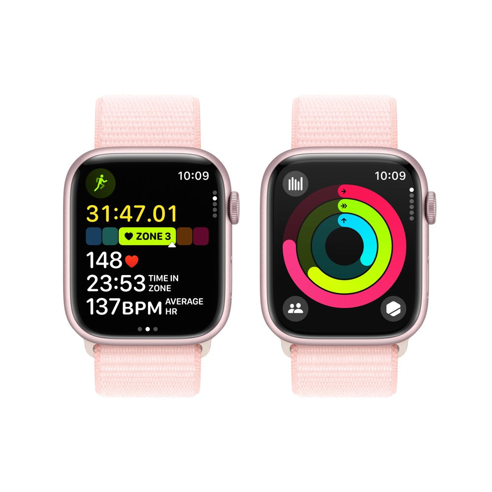 Apple Watch Series 9 GPS 45Mm Pink Aluminum Case with Light Pink Sport Loop