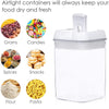 Airtight Food Storage Containers White, 7Pcs Plastic Cereal Containers with Easy Lock Lids for Kitchen Pantry, Organization and Storage, BPA Free - Kosbon