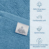 DAN RIVER 100% Cotton Washcloths 24 Pack |Washcloths for Face Soft| Cotton Washcloths Bulk| Essential Wash Cloths for Bathroom| Face Towels Blue| Washcloths 12X12 In| 400 GSM |Face Towel Pack of 24