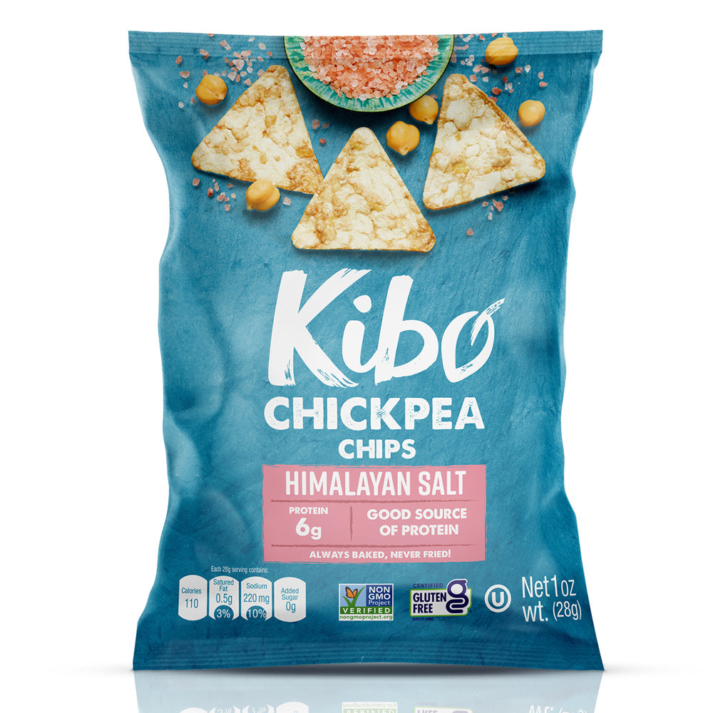 12-Pack Himalayan Salt Chickpea Chips | Gluten-Free, Preservative-Free &amp; Healthy for You, High Protein, Non-Gmo, Vegan Snacks | Kibo Foods