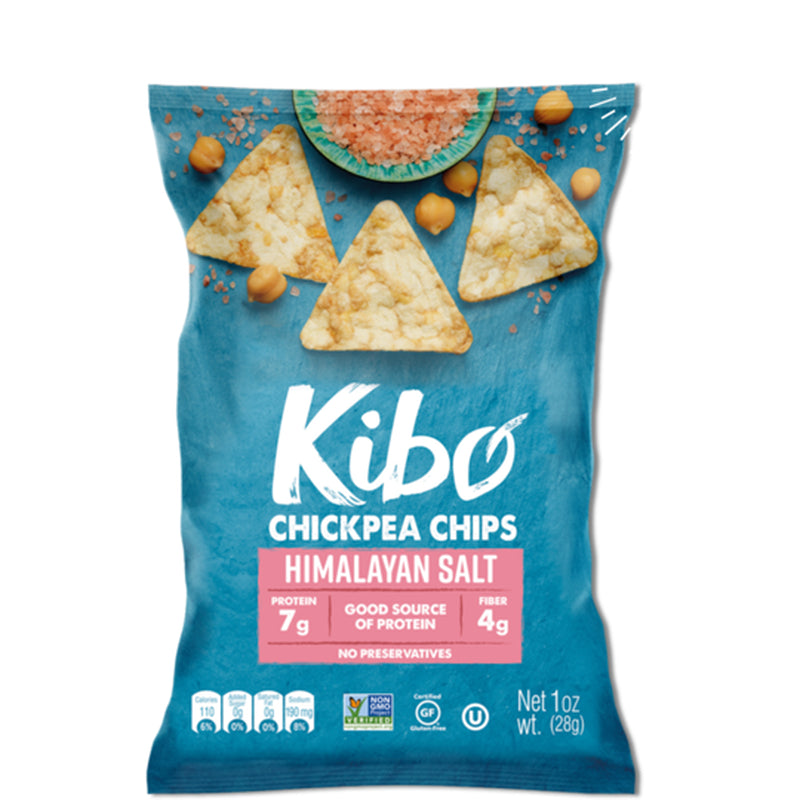 12-Pack Himalayan Salt Chickpea Chips | Gluten-Free, Preservative-Free &amp; Healthy for You, High Protein, Non-Gmo, Vegan Snacks | Kibo Foods