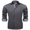 Alimens &amp; Gentle Mens Long Sleeve Stretch Dress Shirts Casual Button down Shirt