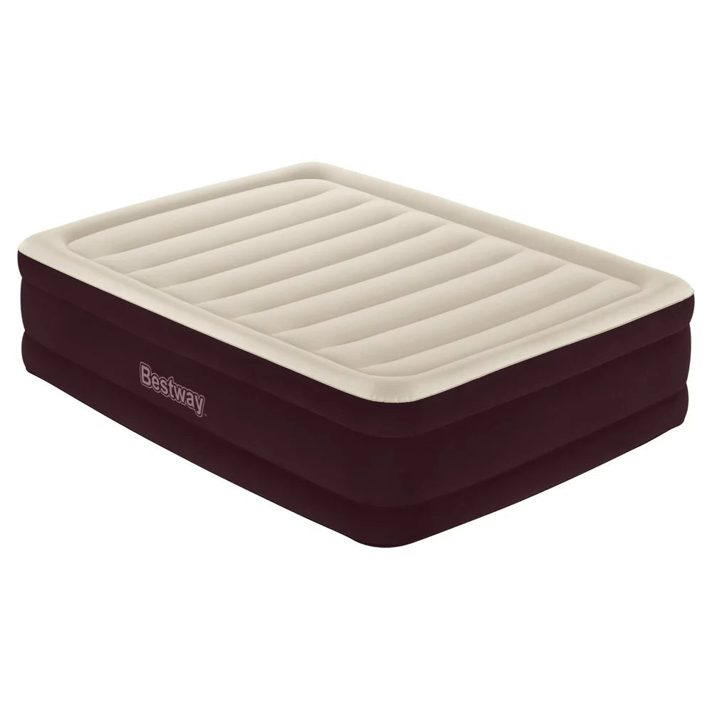 Bestway Maroon 20&quot; Queen Air Mattress with Built-In Pump