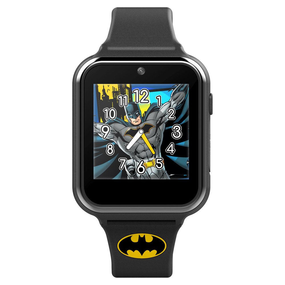 DC Comics Batman Unisex Child Itime Interactive Smart Watch 40Mm in Black Silicone Strap (BAT4740)