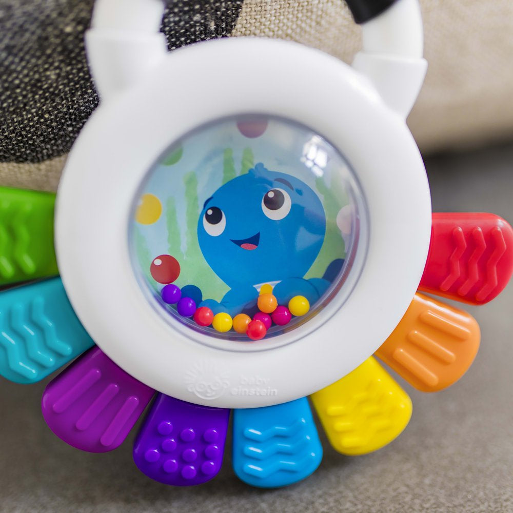 Baby Einstein Outstanding Opus the Octopus Chillable Baby Rattle &amp; Teether Sensory Toy, Unisex, Multicolored