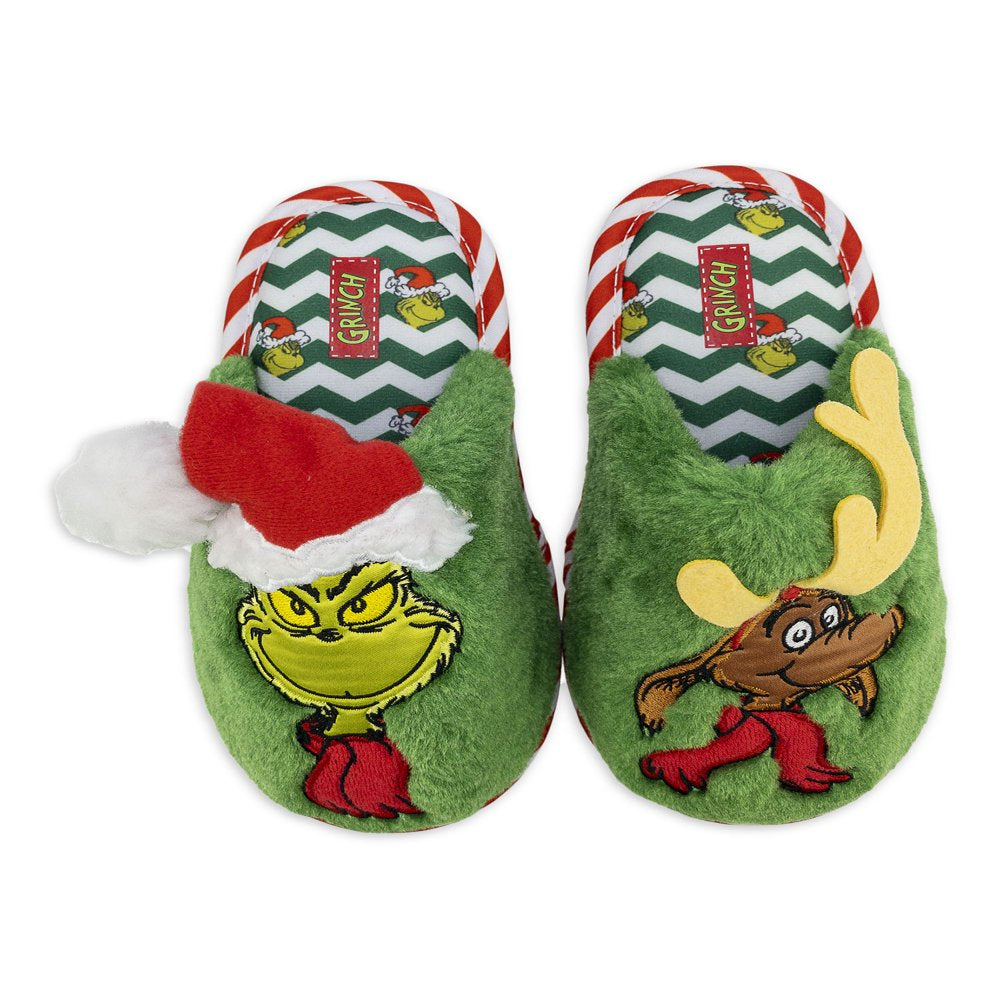 Dr. Seuss Family Grinch Slippers, Sizes Toddler-Adult