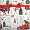 Current Truck Snowman Trees Double-Sided Jumbo Rolled Holiday Gift Wrap Paper - 23&quot; X 32&#039;, 61 Sq Ft.