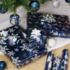 Dreaming Snowflakes Premium Christmas Wrap, Metalized Paper, 30 In, 160 Sq Ft, by Holiday Time