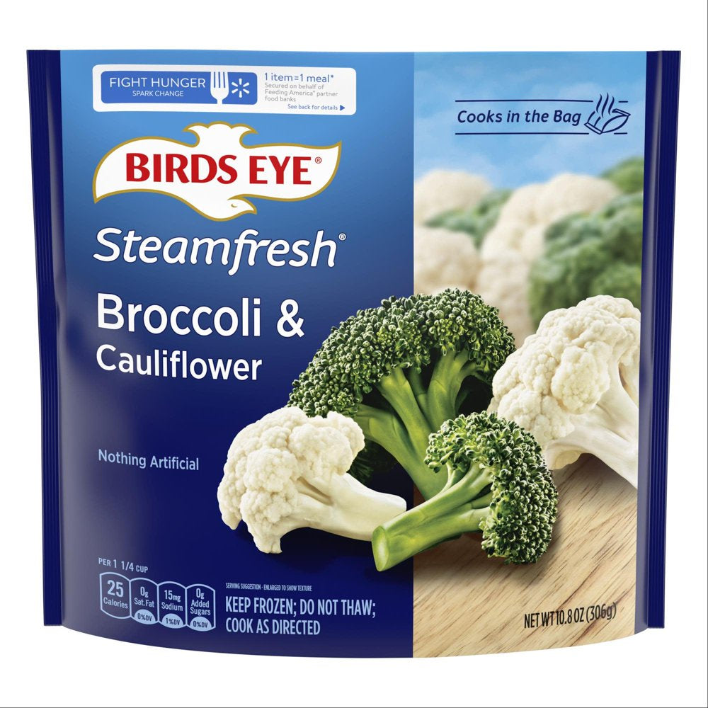 Birds Eye Steamfresh Broccoli and Cauliflower, Frozen, 10.8 Oz