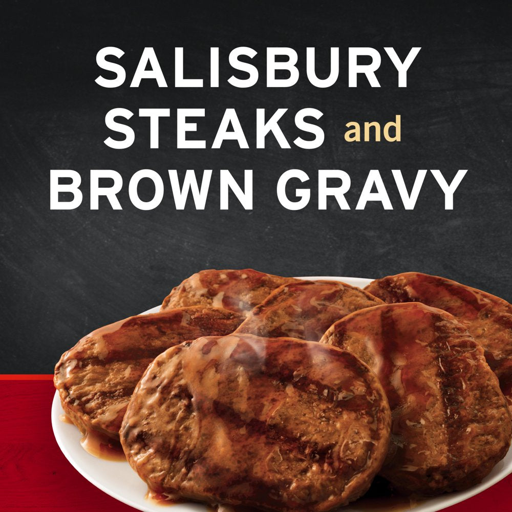 Banquet Family Size Salisbury Steaks and Brown Gravy, Frozen Meal, 27 Oz (Frozen)