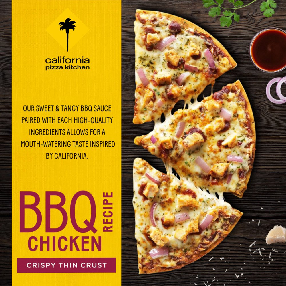 California Pizza Kitchen Frozen Pizza, BBQ Chicken Thin Crust Pizza, Barbeque Sauce, 14.7 Oz (Frozen)