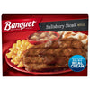 Banquet Salisbury Steak with Creamy Mashed Potatoes and Cinnamon Apple Dessert, Frozen Meal, 11.88 Oz (Frozen)