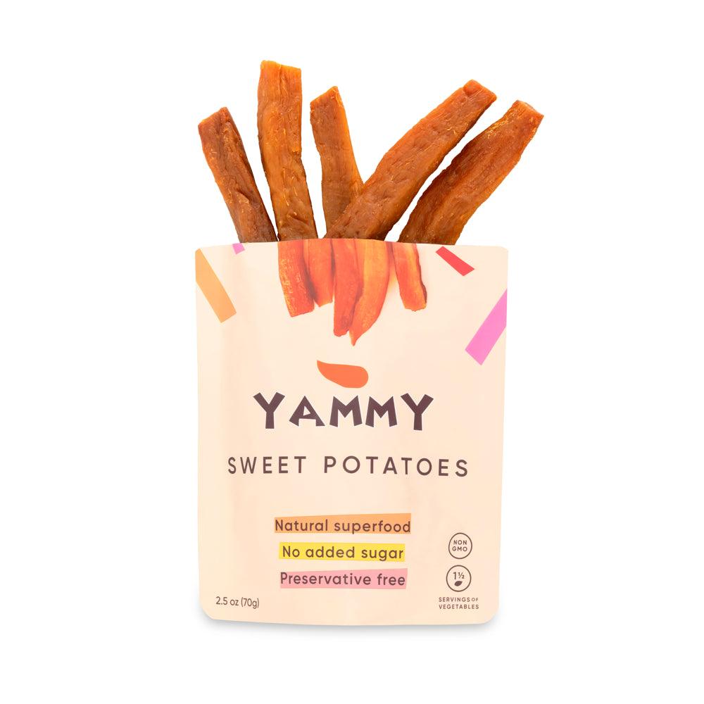 Yammy Dried Sweet Potato, 1 Ingredient Superfood Snack (Pack of 6)