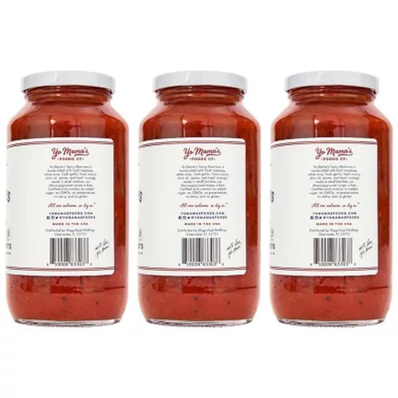 Yo Mama'S Foods Low-Sodium Pasta Sauce, Spicy Marinara (25 Oz., 3 Pk.)