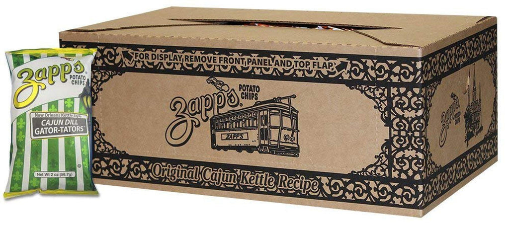 Zapps New Orleans Kettle-Style Potato Chips, Cajun Dill Gator-Tator 2 Oz. Bag (Pack of 5)