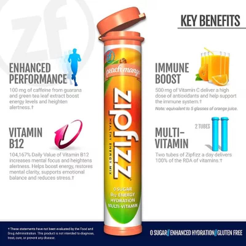 Zipfizz Energy Drink Mix, Peach Mango (20 Ct.)