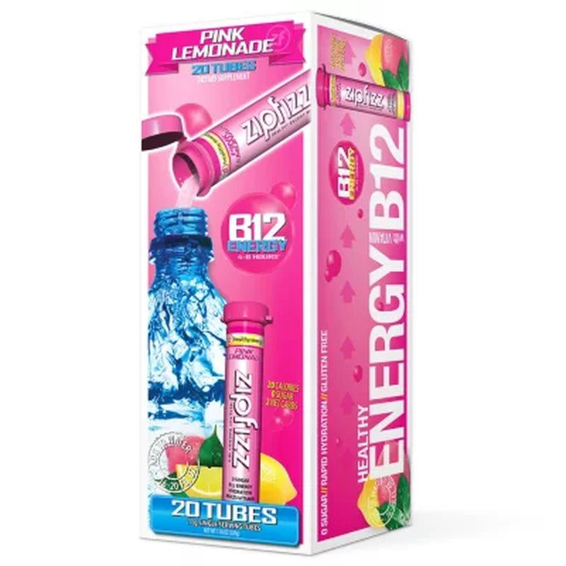 Zipfizz Energy Drink Mix, Pink Lemonade (20 Ct)