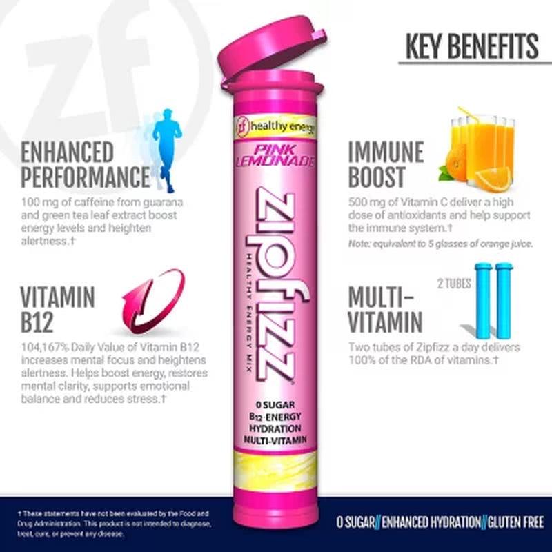 Zipfizz Energy Drink Mix, Pink Lemonade (20 Ct)