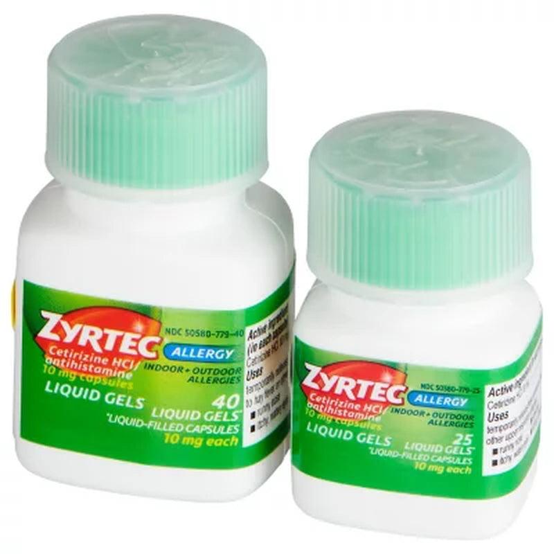 Zyrtec 24 Hour Allergy Relief Liquid Gels (65 Ct.)