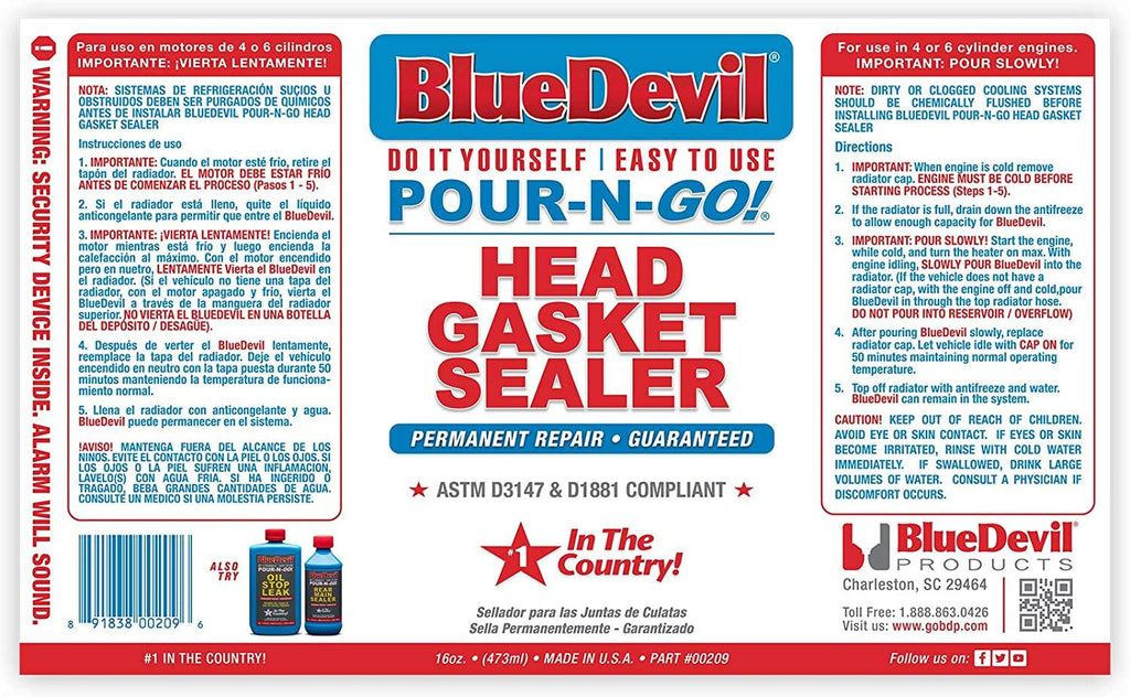 00209 Pour-N-Go Head Gasket Sealer - 16 Ounce