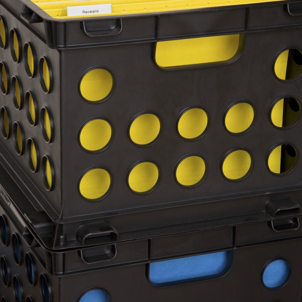 Sterilite Plastic File Crate in Black