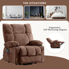 JONPONY Power Lift Recliner Chair Recliners for Elderly with Heat and Massage Recliner Chair for Living Room with Infinite Position and Side Pocket,Usb Charge Port,Brown