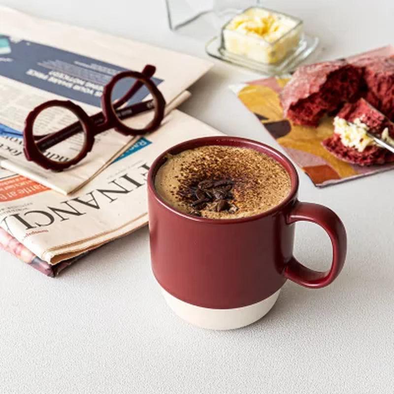 Over and Back 5-Piece Color-Glazed Stackable Mug Set with Rack