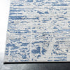 SAFAVIEH Jasper Brandt Abstract Overdyed Runner Rug, Ivory/Blue, 2' X 8'