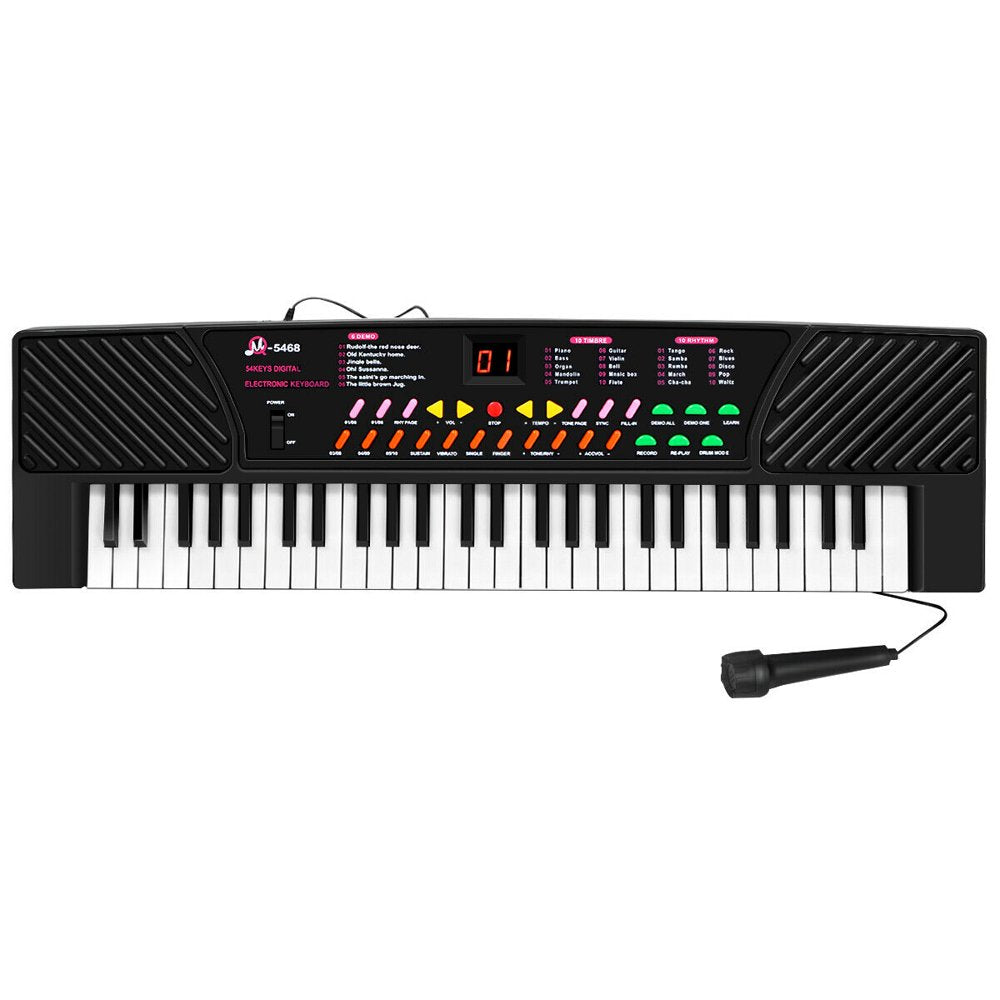 Costway 54 Keys Electronic Music Keyboard Kid Piano Organ W/Mic & Adapter