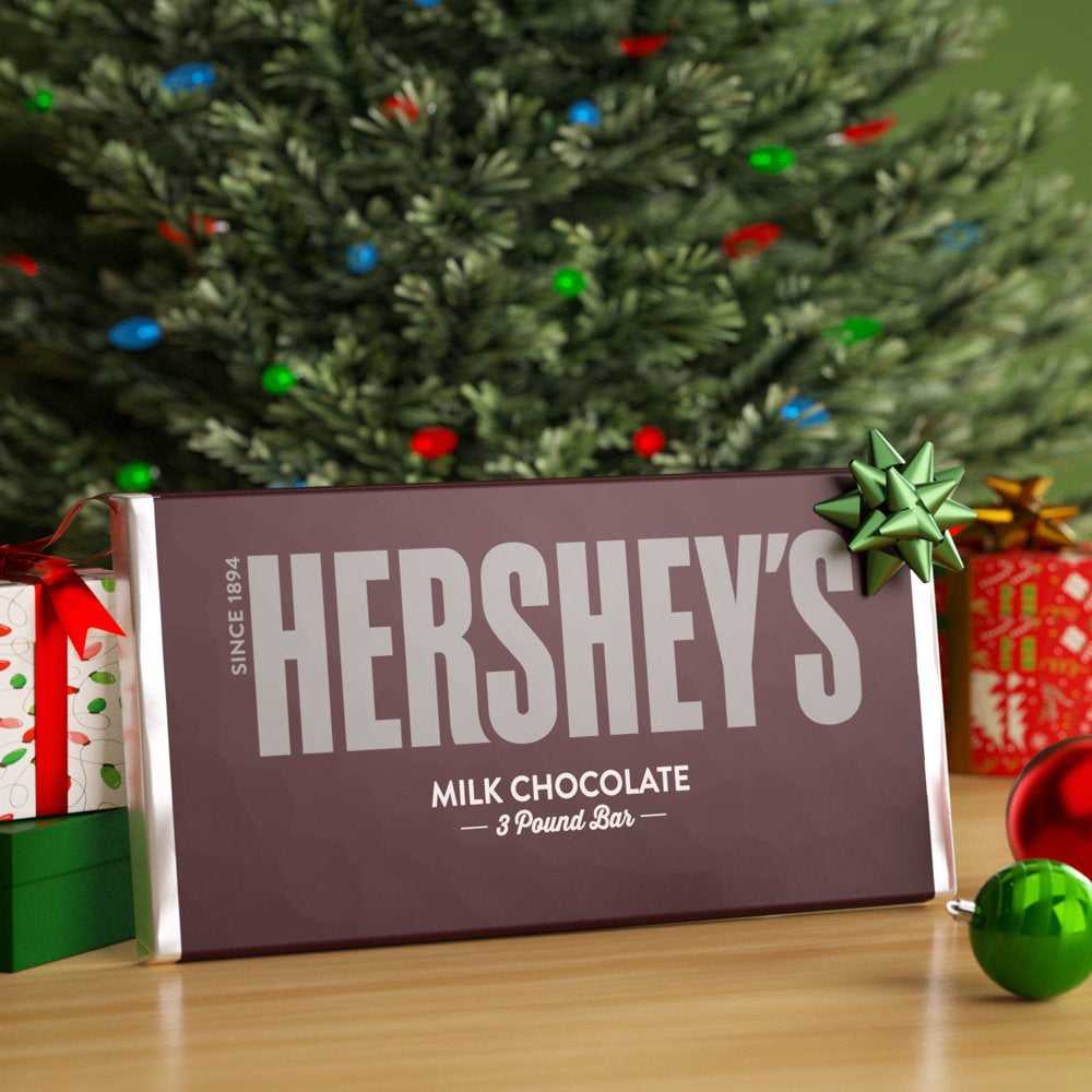 Hershey'S Milk Chocolate Christmas Candy, Bulk Bar 3 Lb