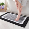 Color G Bathroom Rug, Soft Absorbent Bathroom Mat and Bath Mat, Premium Microfiber Shag Bath Rug Machine Washable (15.7"X24",Black and White)