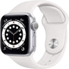 Restored Apple Watch Series 6, GPS + Cellular, 40MM, Silver - Aluminum Case - White Sport Band ( Refurbished)