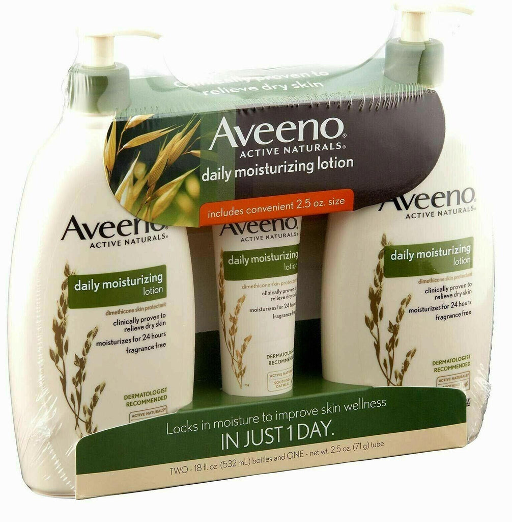 🔥 Aveeno Daily Moisturizing Lotion (18 Fl. Oz., 2 Pk. with 2.5 Oz. Tube) 🔥