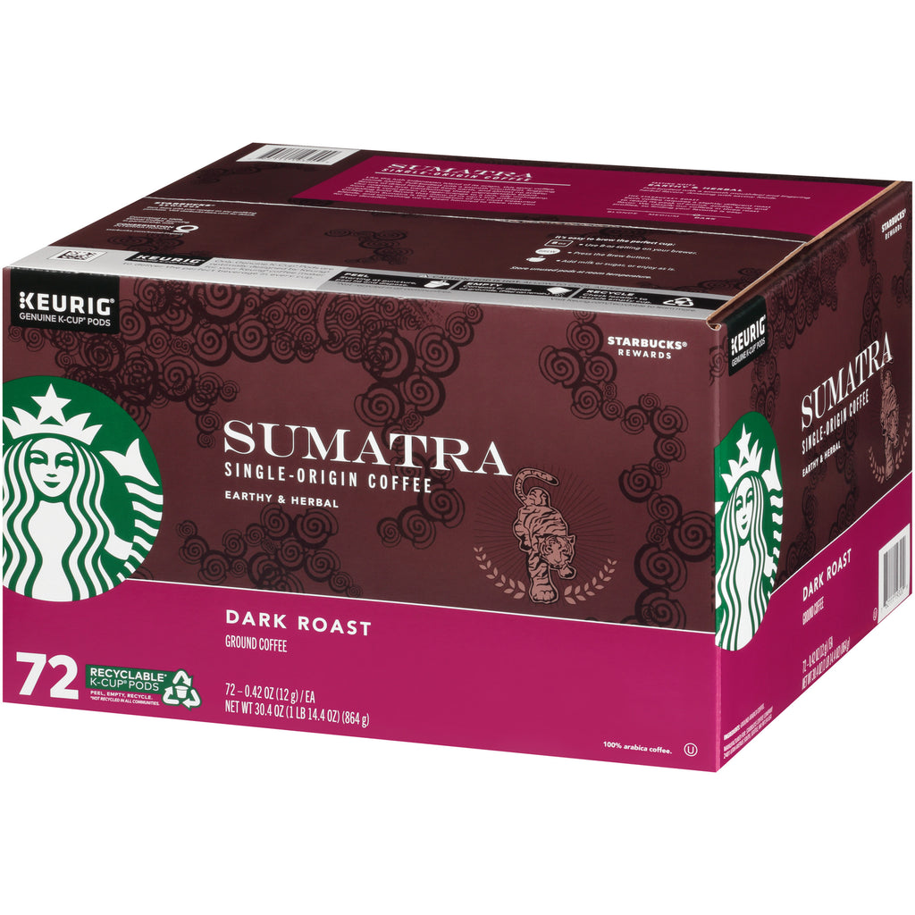 Coffee Single Origin Sumatra Dark Roast K-Cup, 72-Count