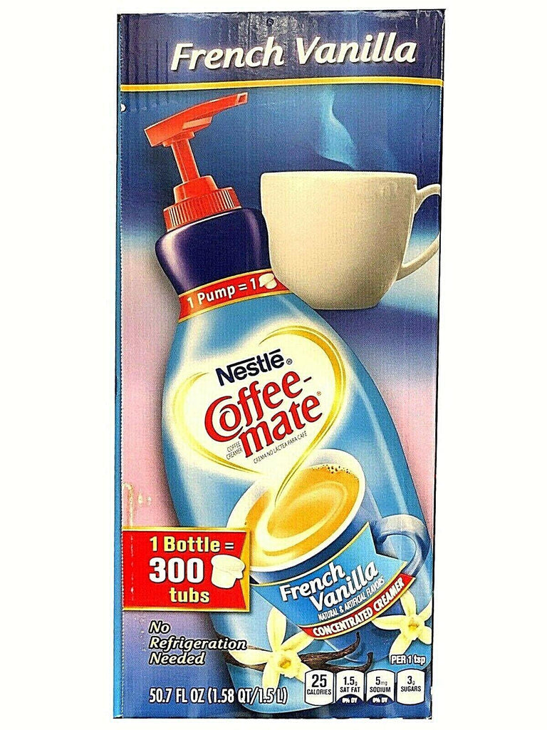 Nestle Coffee-Mate Liquid Creamer Pump, French Vanilla (1.5 L)