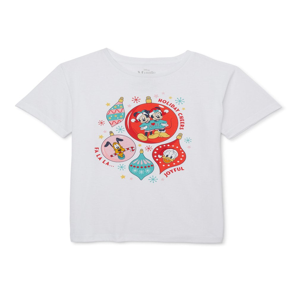 Disney Girls Holiday Cheers Christmas Graphic T-Shirt, Size XS-XL